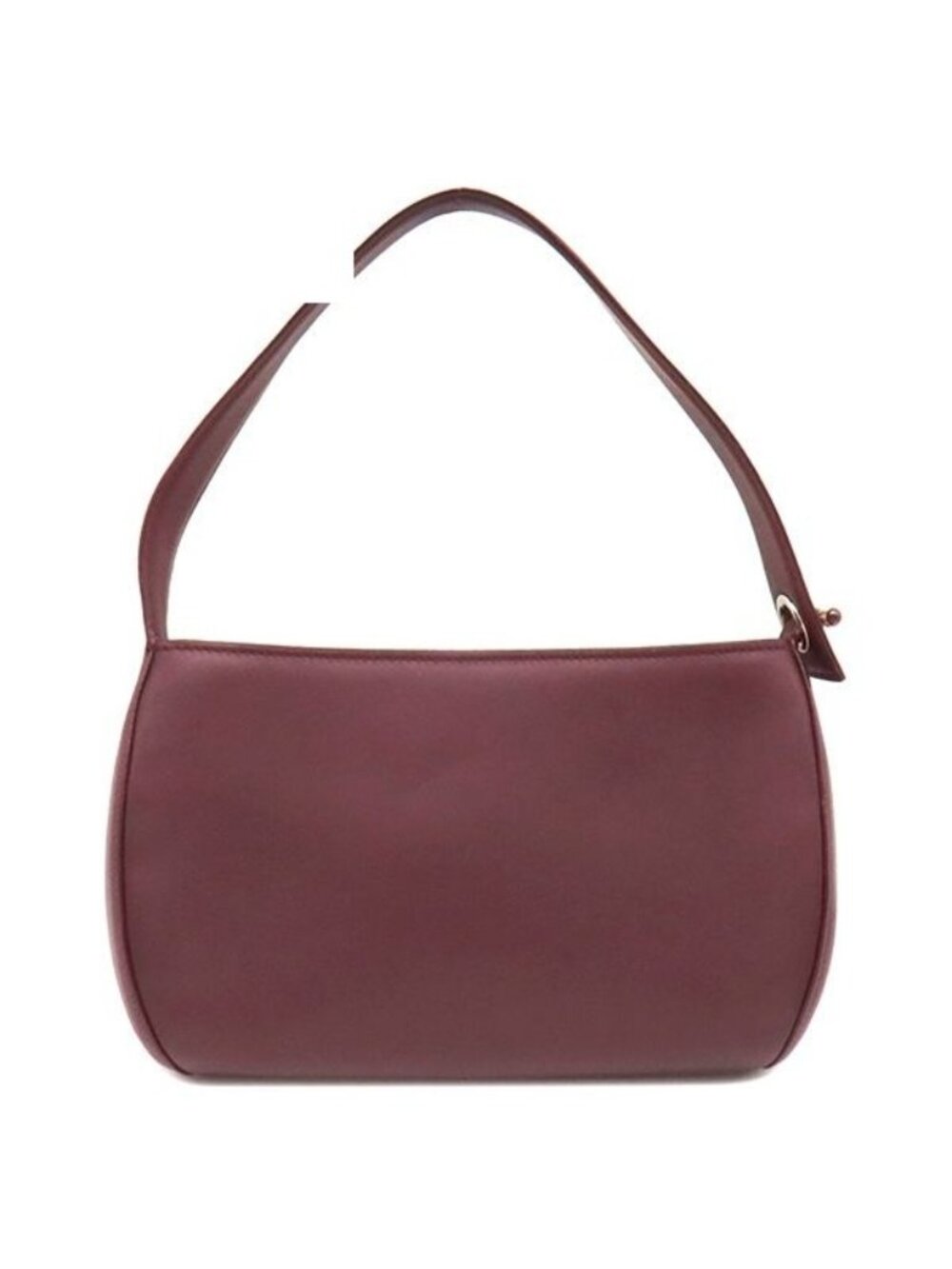 Cartier Handbag Cabochon Bag Leather Bordeaux Silver Red